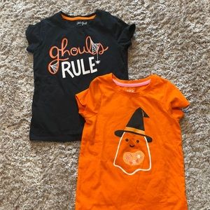 Lot of 2 Cat & Jack Halloween Shirts